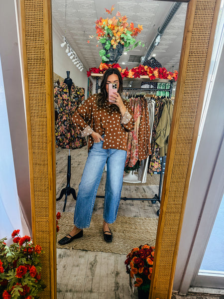The Bolden Sculpted Crop: High-Rise Two-Tone Barrel Leg Jeans