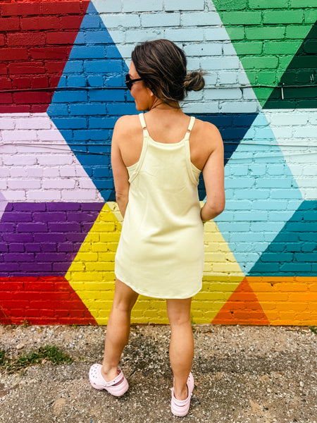 Hottie Shot Butter Yellow Dress