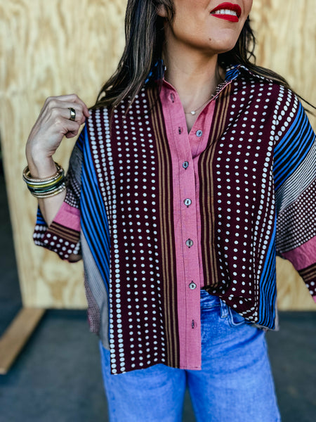 Whimsy Print Blouse