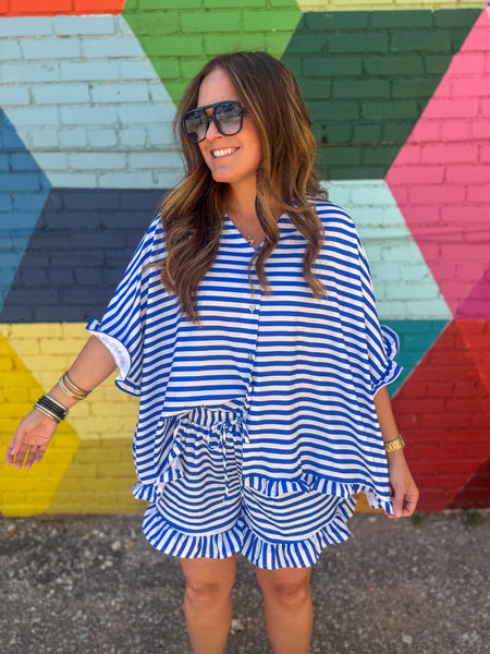 Saylor Blue Stripe Set