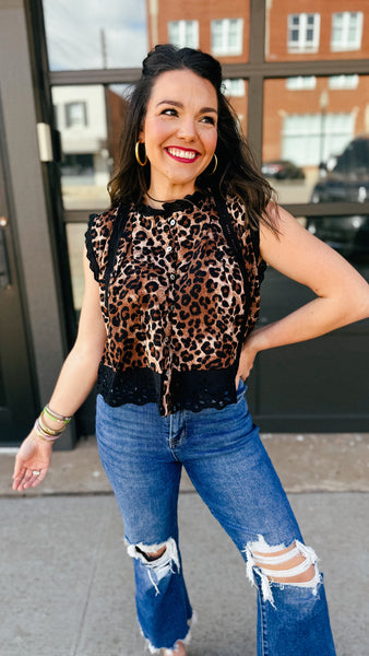 Alaina Leopard Blouse