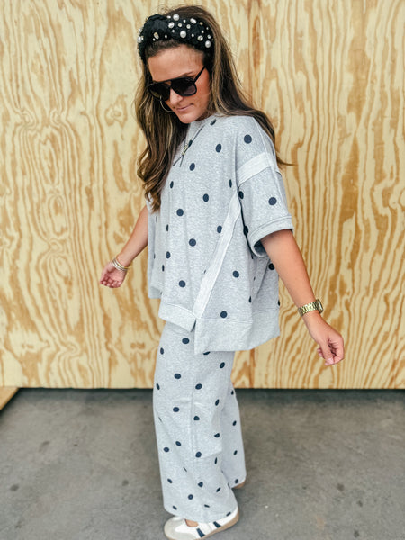 Grey Polka Dot Set