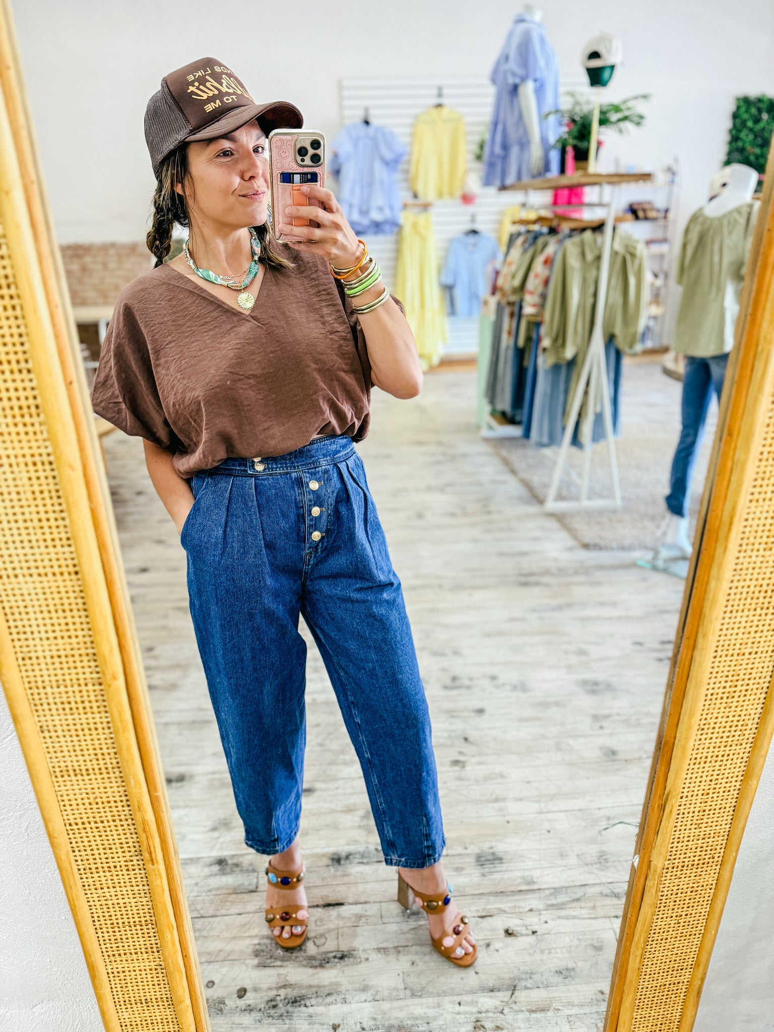 Espresso Bubble hem top