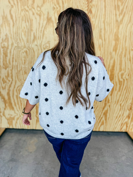 Saturday Style Polka Dot Cardigan