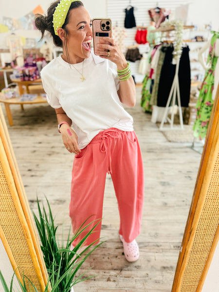 Abby Barrel Sweatpants in Pink
