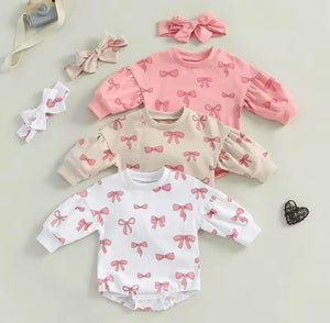 Baby Bow Bubble Romper PREORDER    