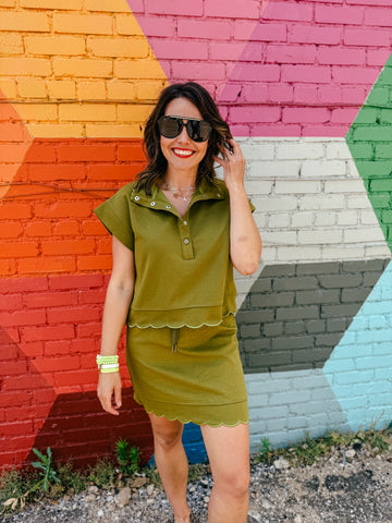 Olive You Scalloped Set