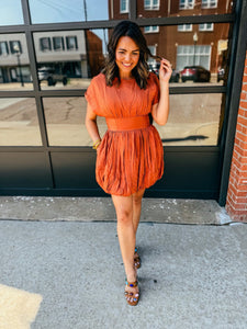 Rust Bubble Dress