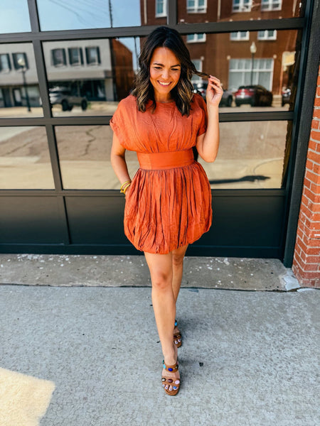 Rust Bubble Dress
