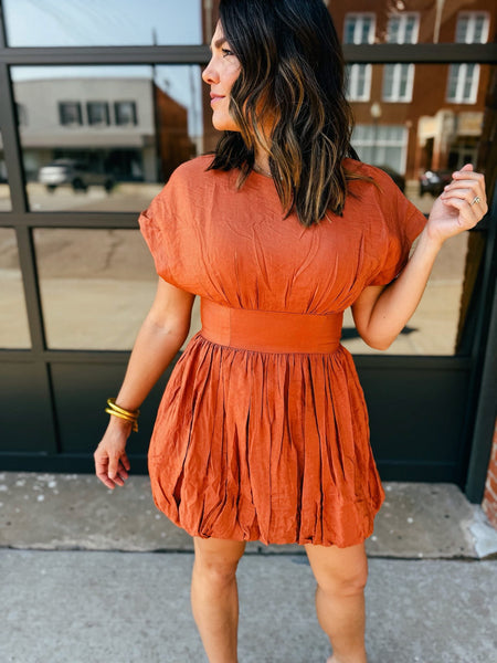 Rust Bubble Dress
