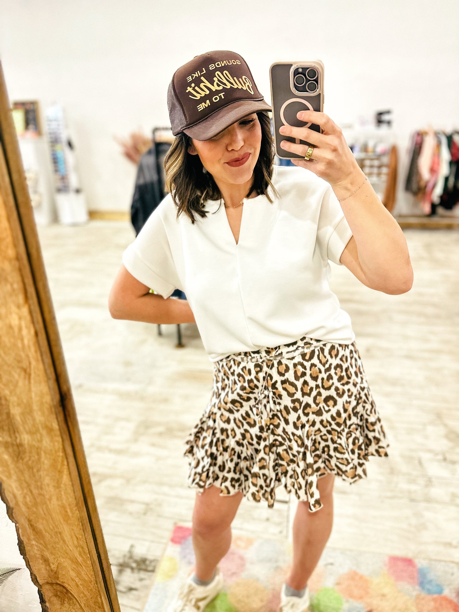 Katie Leopard Skort