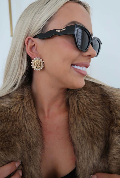 Coin Stud Earring
