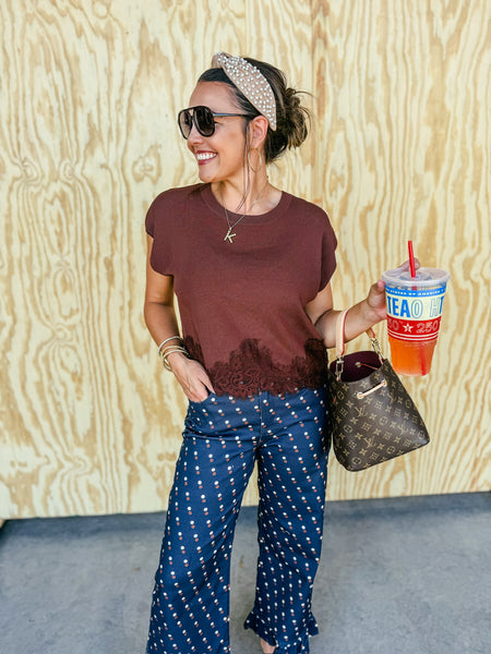 Lace Bottom Fall Knit