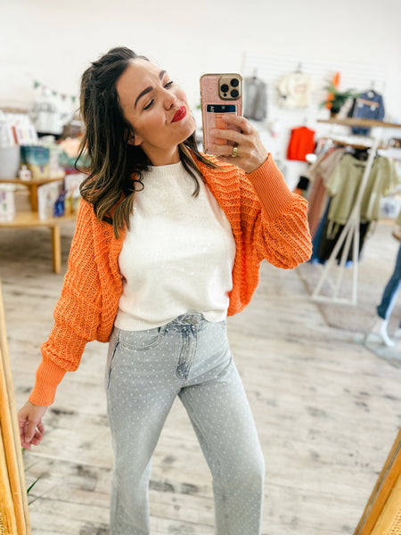 Fishnet Bolero Cardigan