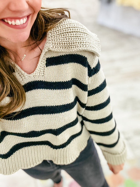 Drew Stripe Sweater    