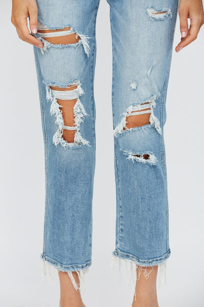 Luna High Rise Straight Denim    