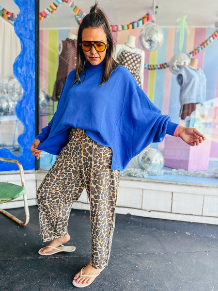 Katy Leopard Barrel Utility Pant