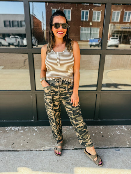 Katy Camoflauge Barrel Utility Pant
