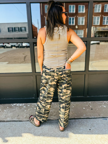 Katy Camoflauge Barrel Utility Pant