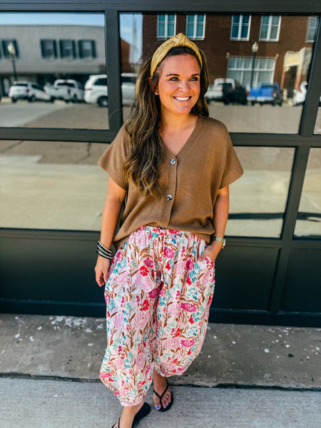 Floral Balloon Pants