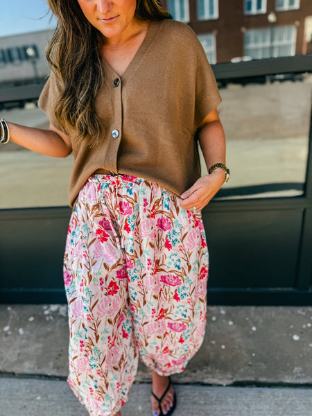 Floral Balloon Pants