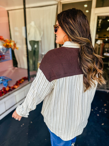 Layered stripe top