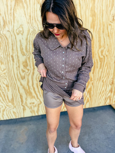 Polka dot Waffle Skort