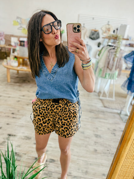 Morgan Denim Top