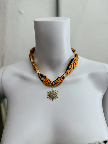 Rich Scarf Charm Necklace Bright Star