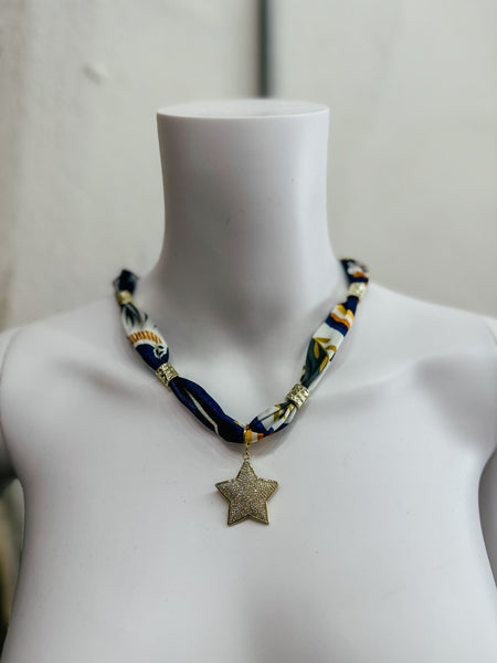 Rich Scarf Charm Necklace Serena Star