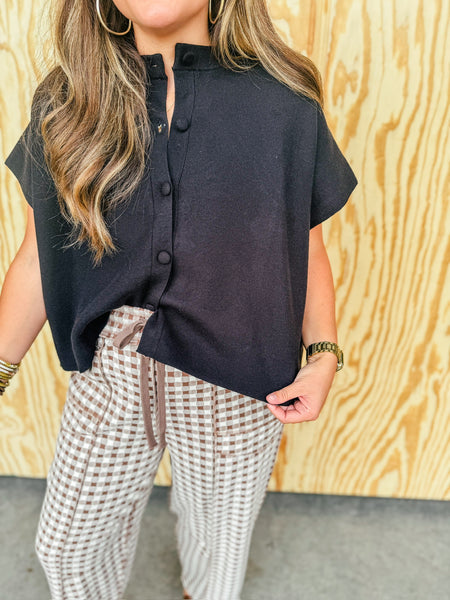 Button Down Cape Sweater