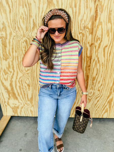 Prism Stripe Sweater Vest