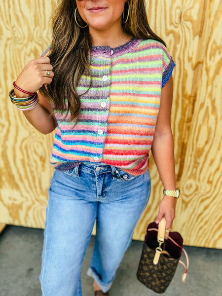 Prism Stripe Sweater Vest