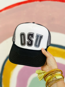 OSU Black Glitter Trucker Hat