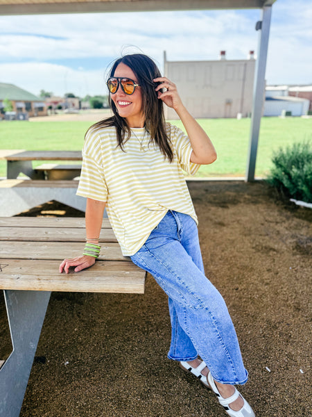Butter Stripe Oversized Tee RESTOCK PREORDER