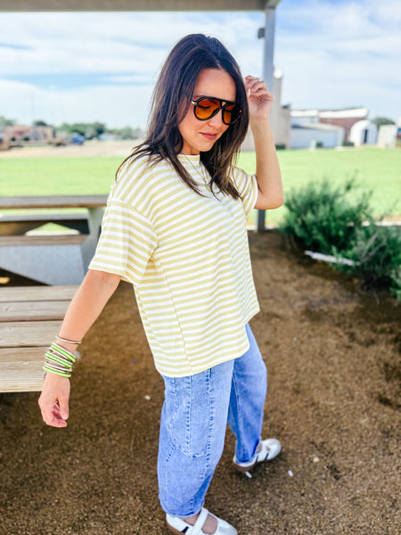 Butter Stripe Oversized Tee RESTOCK PREORDER