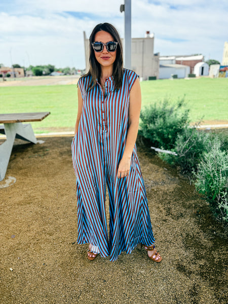 Allie Satin Stripe Jumpsuit