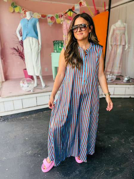 Allie Satin Stripe Jumpsuit