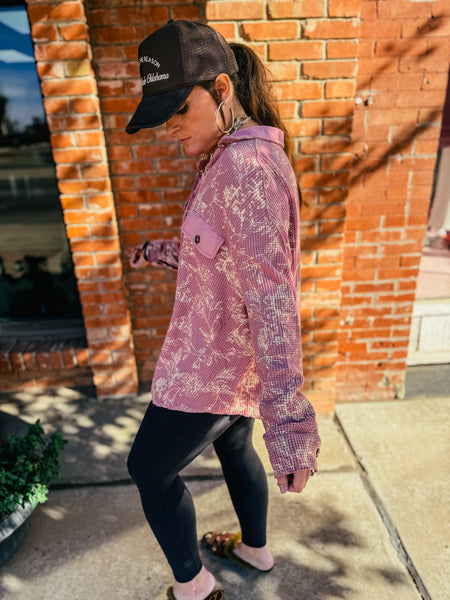 Dusty Rose Waffle Top