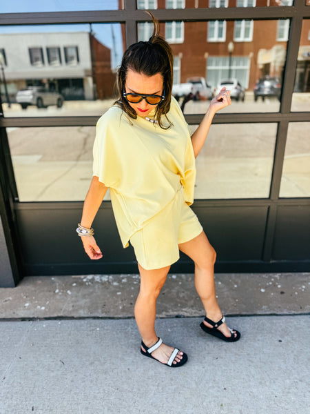 Luxe Sand Wash Rib Dolman Set