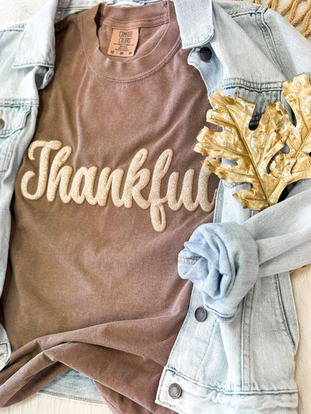 Gold Thankful Puff Tee    