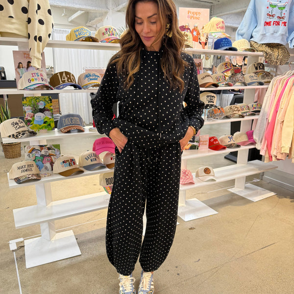 Black Ivory Polka Dot Set Preorder