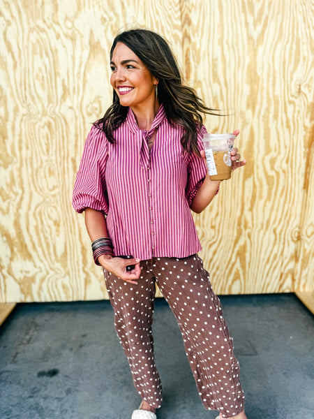 Pretty in Pinstripes Top