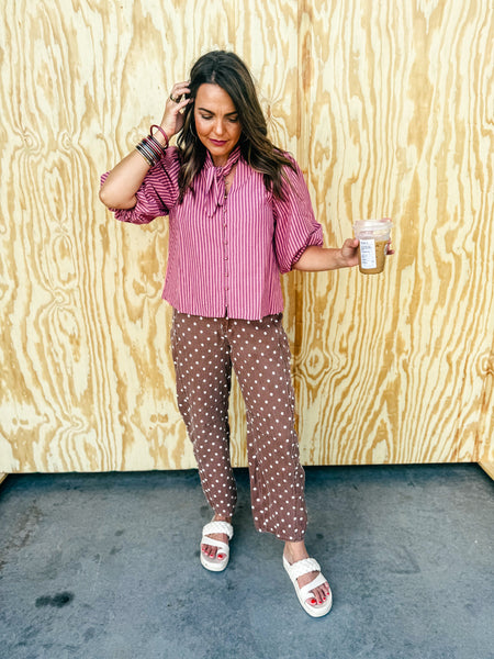 Pretty in Pinstripes Top