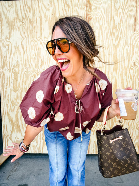 Desert Bloom Dot Top