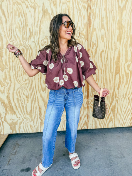 Desert Bloom Dot Top