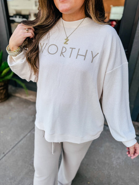 Worthy Knit Two-Piece Lounge Set – Cream & Taupe