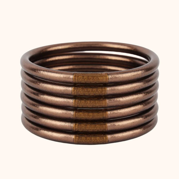 All Weather BuDhahGirl Bangle (set of 6) Meteorite Small