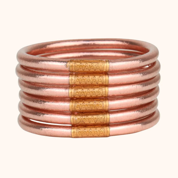 All Weather BuDhahGirl Bangle (set of 6) Rose Gold Small