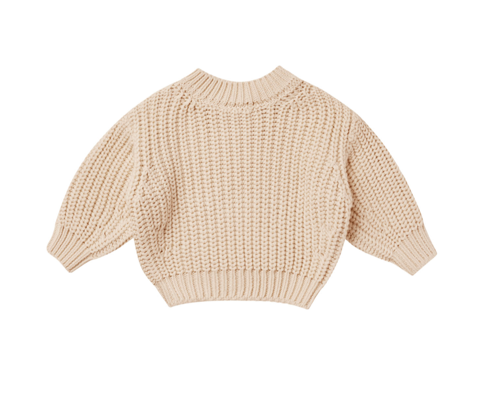 Chunky Knit Sweater in Shell    